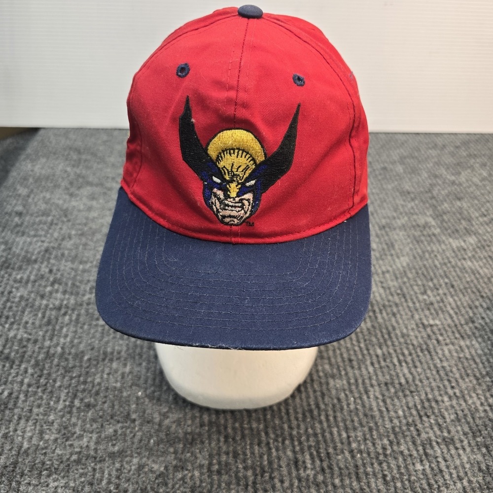 Vintage 90's Marvel‎ Comics Wolverine American Needle Snapback Hat Blockhead
